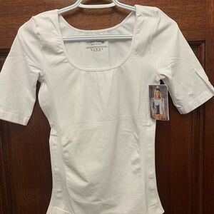 New York & Company Classic White Bodysuit